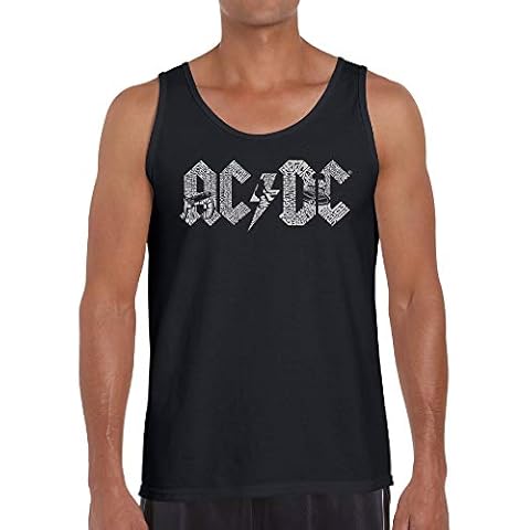 LA POP ART ACDC Song Title Word Art Tank Top Men’s, Officially Licensed (Black, XX-Large) Cover