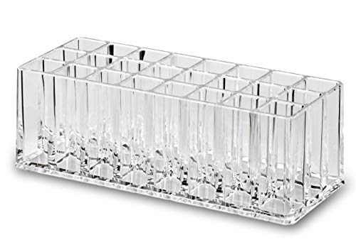 Byalegory Acrylic Makeup Beauty Brush Organizer | 24 Space Cosmetic Storage (Clear) #TOP6