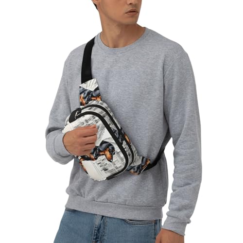 Sac banane carré double couche à motif teckel pour optimiser votre rangement - 7