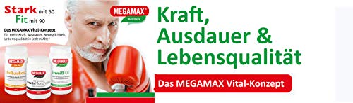 MEGAMAX Aufbaukost Vanille. Ideal zur Kräftigung und bei Untergewicht. Pulver zur Zubereitung eines fettarmen Kohlenhydrat-Eiweiß-Getränkes. Produktion in Deutschland. 500g