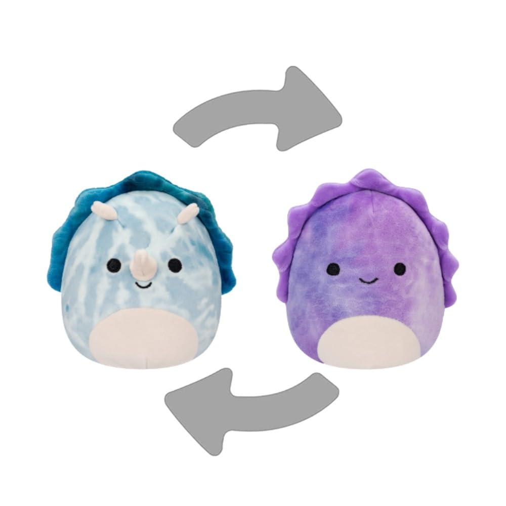 Squishmallows Flip A Mallows Delila/Jerome Mini Plush Toy, 5 Inch Size, (SQFP00140)