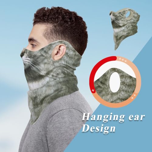 Animal 3D Neck Gaiter Warmer Windproof Scarf Headband Bandana Cover for Cycling Skiing Halloween Cosplay Party4