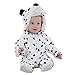 Mono Bebés, Mameluco de bebé con Capucha Franela Monos Estilo Animal Trajes Recién Nacido Unisex Primavera Otoño Invierno Trajes para bebés de 2 a 24 Meses (2-5 Meses, Pantera Nieve)
