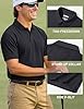 TACVASEN Men's Golf Polo Shirt Breathable Short Sleeve Casual Polo T-Shirts Moisture Wicking Military Tactical Shirt,Black,3XL #1