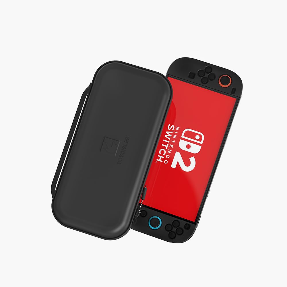 Capacity Carrying Case for Nintendo Switch 2 ( 2025 ) , Ultra AIR EVA Travel Pouch with 12 Game Cartridges, Screen Protective Cover, Accessories Storage Bag, (White&Black)