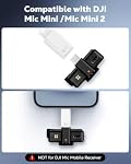 MoKo pour DJI Mic Mini USB C à l'adaptateur de foudre, la foudre à USB C Adaptateur Aduio Compatible avec iPhone 14/13/12/11/Wireless Récepteur de microphone, charge de support, transfert de données, arpodes