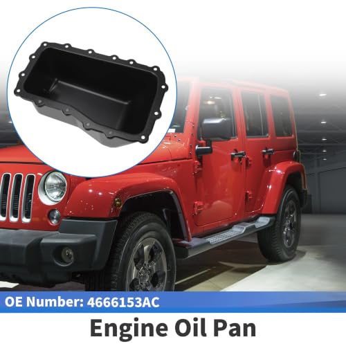 Cárter de aceite de hierro negro para Wrangler V6 3.8L con ajuste de precisión 2