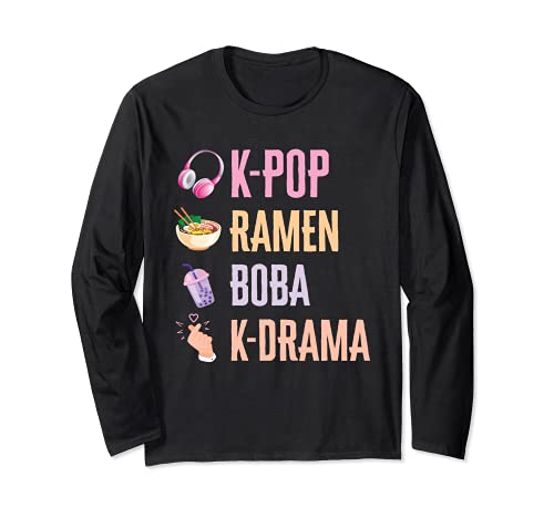 K-Pop Ramen Bubble Tea Boba Giapponese Noodles Ciotola Kpop Maglia a Manica