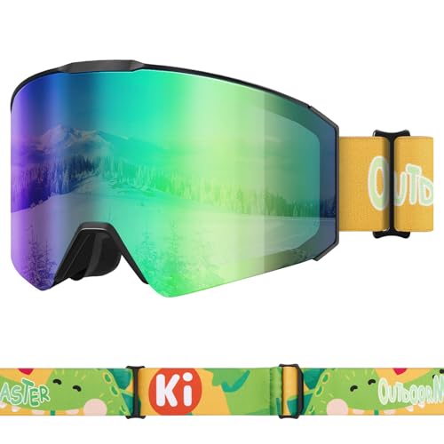 OutdoorMaster Falcon Kids Ski Snowboard Goggles Snow UV Protection Goggles with...