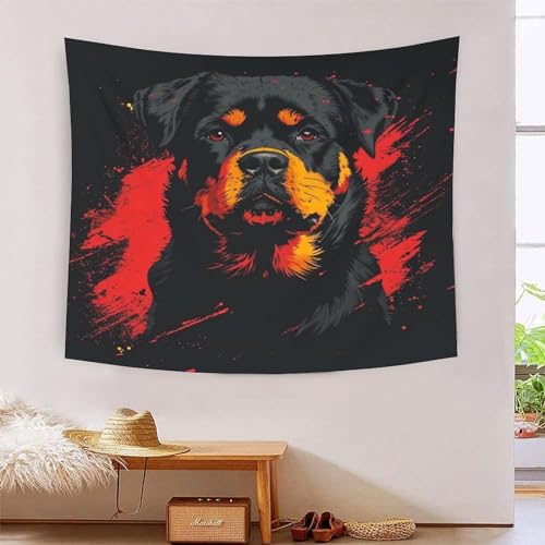 Couverture murale Rottweiler imprimée 3D pour décorer un dortoir