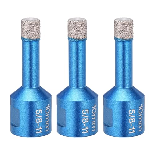 PATIKIL 3/8" Diamond Hole Saw 10mm with 5/8"-11 Thread Blue 5Pcs