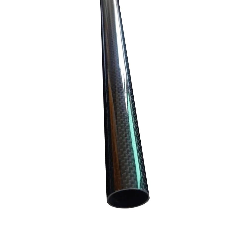 Tubo in fibra di carbonio 3K da 500 mm, 2 pezzi, albero lucido avvolto in rotolo cavo quadrato(30mmx28mmx2pcs)