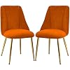 Peakfeng Fluwelen Set van 2 Fluwelen Stoelen Gestoffeerde Stoelen Make-up Kruk Vanity Stoelen Make-up Kruk Thuiskantoor…