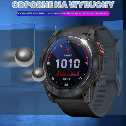 NEWZEROL 4 Sztuki Folii Ochronnych na Wyświetlacz Kompatybilne z Garmin Fenix 8 51mm Solar/8 pro AMOLED 51mm/Fenix 7X 51mm /7X Solar/Sapphire Solar [Bez pęcherzyków Powietrza] Wysokiej Rozdzielczości