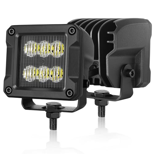 Image of 3 Inch LED Pods 120W CREE LED Cubes 3x3 Offroad Driving Lights | Driving Flood Beam, High Intensity CREE LEDs Square LED Cube Lights Ditch lights for Truck Pickup Motorcycle SUV UTV ATV