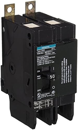 Siemens BQD250 50-Amp Double Pole 480Y/277V AC - 125/250V DC 14KAIC Bolt in Breaker image 4