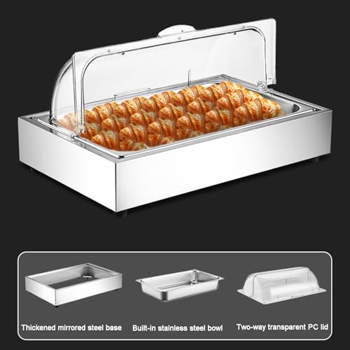 Récipient de présentation alimentaire avec couvercle pour buffet et bar