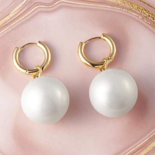 Image of Rubans Hoop Drop Earrings Gold Plated Stylish Trendy Jewellery Gift for Women & Girls
