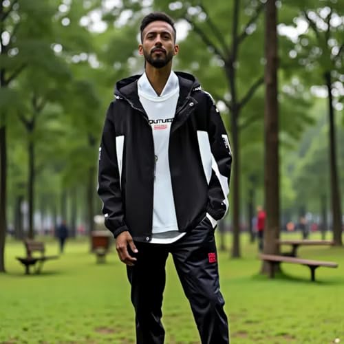 Lightweight Men's Jacket with Hood for Outdoor, Travel, Hiking, Windbreaker, Versatile, Stylish Design4