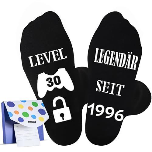 Jeasona 30. Geburtstag Socken Herren Anti-Rutsch 30. Geburtstag Männer Lustige Geschenk Mann Geschenkideen Mann Witzig Socken 43-46