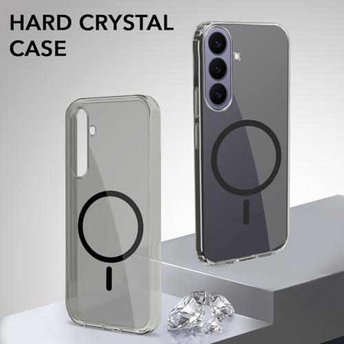 Image of Jkobi Lifetime Anti-Yellow MagSafe Compatible Clear Back Cover Case for Samsung Galaxy S26 5G (Sleek Hard Crystal | Shockproof and Camera Protection)