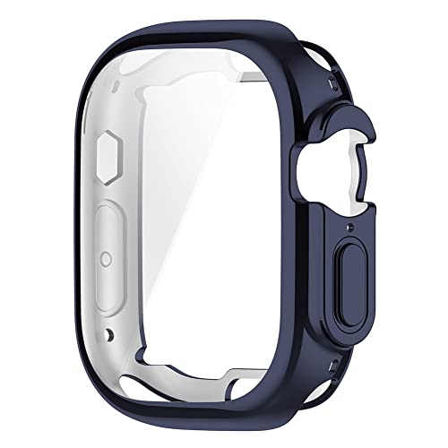 Coque Apple Watch Ultra 49mm bleue anti-rayures silicone CZKE