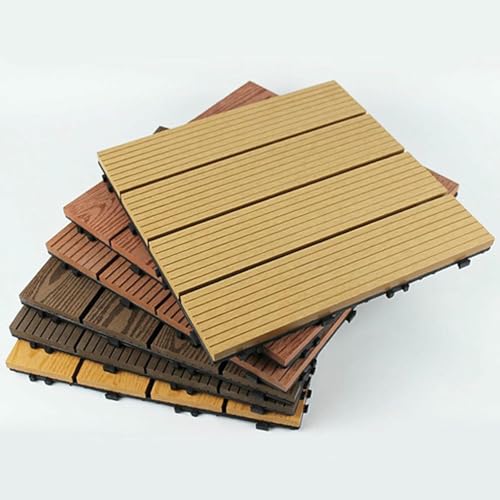 Azulejos de suelo exterior en madera plástica para terrazas y balcones 7