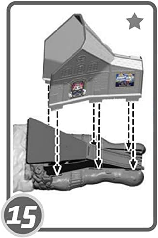 Application of a label to a playset building component