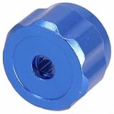 Round Wheel Handle for Manifold Gauges and Faucets, Aluminum Alloy AC Repair Tool Knob with Square Stem, Blue For HVAC Gauge Handle