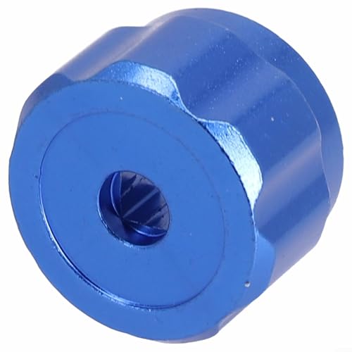 Round Wheel Handle for Manifold Gauges and Faucets, Aluminum Alloy AC Repair Tool Knob with Square Stem, Blue For HVAC Gauge Handle