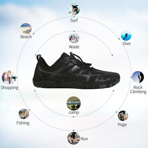 Image of Hike Barefoot Shoes for Women Men - Quick Dry Wide Toe Box Beach Swim Athletic Sports Shoes, Non-Slip Hike Yoga Lightweight Footwear Aqua Hiking Walking Kayaking Diving Surfing