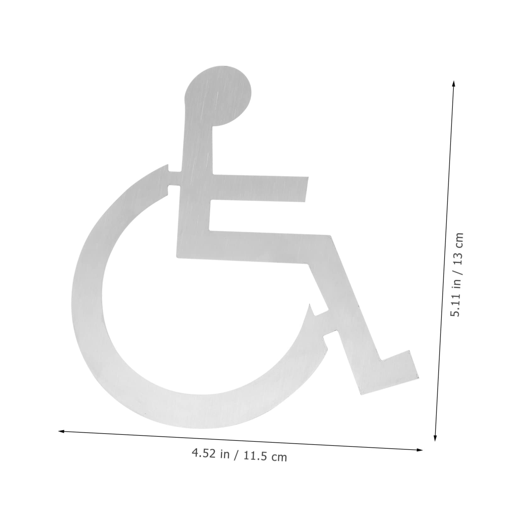 Gatuida Wickelraumschild Aus Edelstahl – Schwarz, 12,5x11,7 Cm, Für Toiletten & Babywickelbereiche