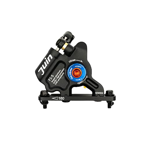 Juin F1-S Hybrid Hydraulic Disc Brake Caliper, Mechanical/Hydraulic Disc Brake Kit, Black