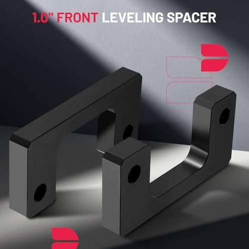 Image of BDFHYK 1 inch Front Leveling Lift Kits, Suspension Spring Strut Spacer Lift Spacers Compatible with Chevrolet Silverado 1500 for GMC 1500 2007-2019, 6061-T6 Aluminum