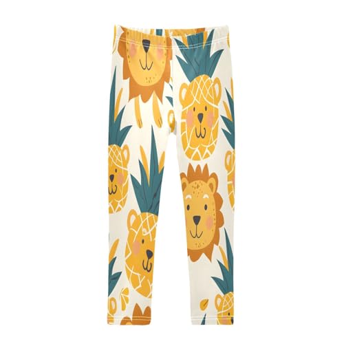 Bolaz Toddler Girls Leggings Printed Yoga Pants Leggings Pineapple Lion for Kids