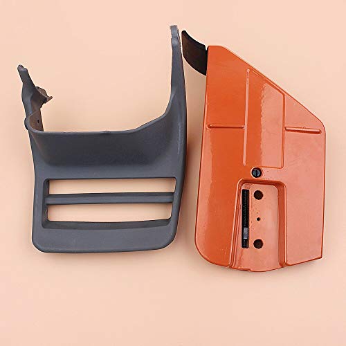 Luxuypon Cubierta de piñón de embrague Cadena de freno delantero de guardia palanca tensor para HUSQVARNA 365 371 372 372XP 362 piezas de motosierra Cover