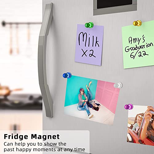 Qualsen Strong Push Pin Magnets for Whiteboard, 60 Pack Fridge Magnet, Colorful Magnetic Push Pins to use as Refrigerator Magnets, Dry Erase Board and Whiteboard Magnets, Neodymium Magnet(5 Colors) - Thumbnail 4