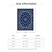 Home Decor Throw Blanket, Blue Paisley Bandana Scarf Classic, Warm Soft Cozy Flannel Bed Blankets for Bed, Couch, Sofa and Chair, All Seasons Suitable, 80x60 inches