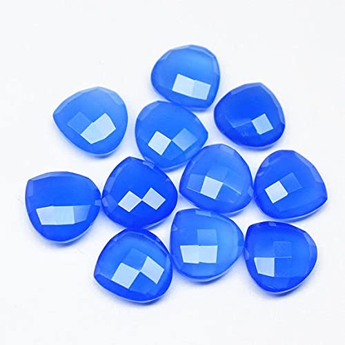 Chalcédoine bleue perles cœur pour fabriquer vos bijoux d'été et accessoires bohèmes