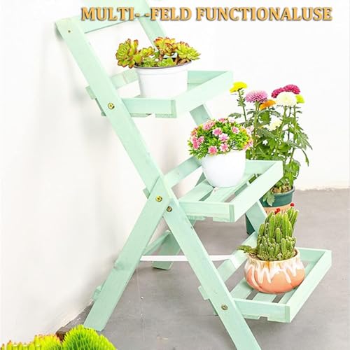Étagère à plantes extérieur bois table rempotage pliable beige 3