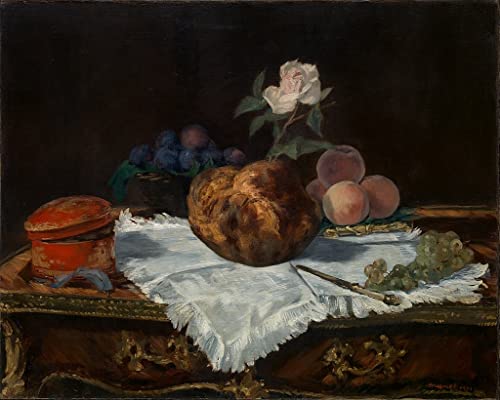 Affiches d'Art la Brioche d'Edouard Manet sur toile premium 60x90