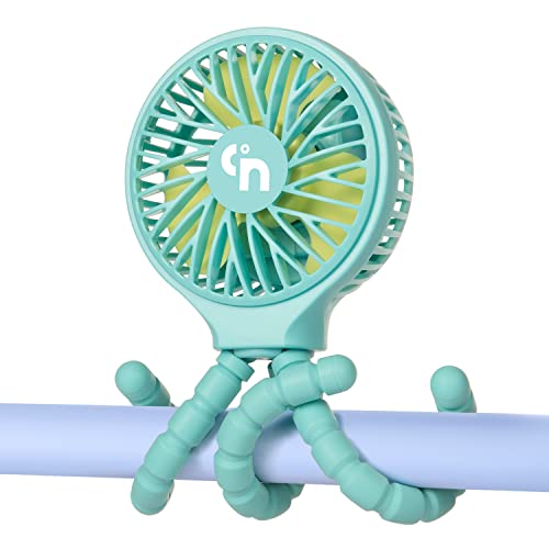 Image of WiHoo Stroller Fan Battery Operated,Portable Car Seat Baby Fan with Flexible Tripod,3 Speeds Rechargeable Clip on ,USB Mini Small Personal Fan for Crib Treadmill Camping and Travel (Blue)