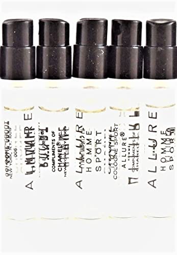 5 Chanel Allure Homme Sport .05oz Each Uncarded