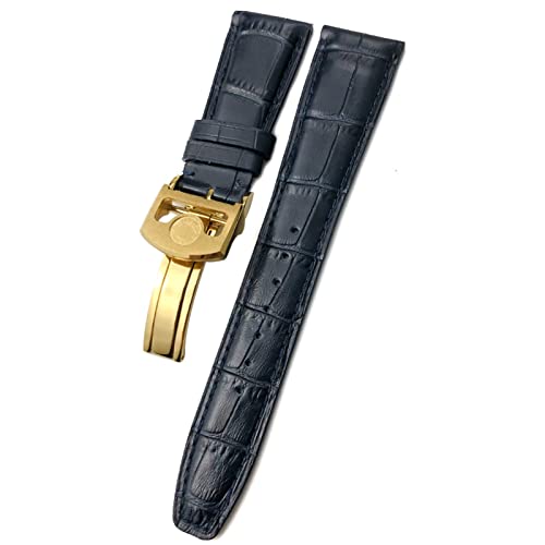 Bracelet de montres de vache CXYWBD cuir véritable 20mm 22mm pour bracelet Portofino Portugieser