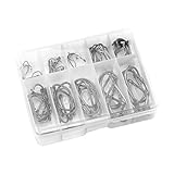 Angelhaken-Set Für Salzwasser - 100 Stück Wallerhaken Aus Kohlenstoffstahl | Angelzubehör Und...