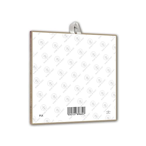 Fratelli Bonella | Kachel mit der Symbolik der Eucharistie der Erstkommunion mit Geschenkbox 10 x 10 cm | Made in Italy