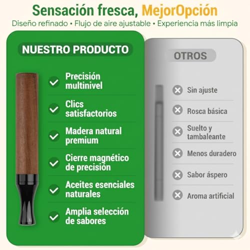 Miniatura 4 de Caritate Portátil Verstellbare Para Dejar De Fumar - Ventana De Flujo Ajustable, Kit De Inhalación Para Relajación Y Respiración Consciente, Reutilizable Y Recambios De Aromas Naturales