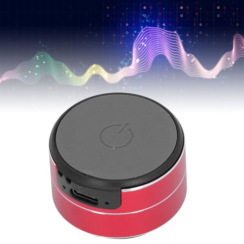 Image of Bone Conduction Speaker, Portable Cordless Bluetooth Speaker Stereo Music Player with Suction Cup Base, Support Dual Speaker Pairing Connection (Red)