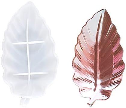 Voyyphixa Resin Tray Molds Box Silicone Mold Leaf Resin Molds Jewelry Tray Mold for Epoxy Resin Fruit Plate Casting Mold in Tropical Leaf DIY Salad Plate Storage Box Coaster Crafts