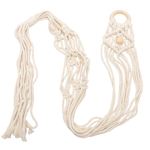 GALPADA Wall Hanging Macrame Ukulele Guitar Hanger Sturdy Cotton Rope Holder for Acoustic Electric Instruments Versatile Wall Mount for Indoor Outdoor Use Practical Present for Music